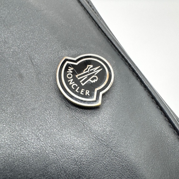 Moncler Authentic Leather Black Crossbody Waist Bag - Picture 16 of 16